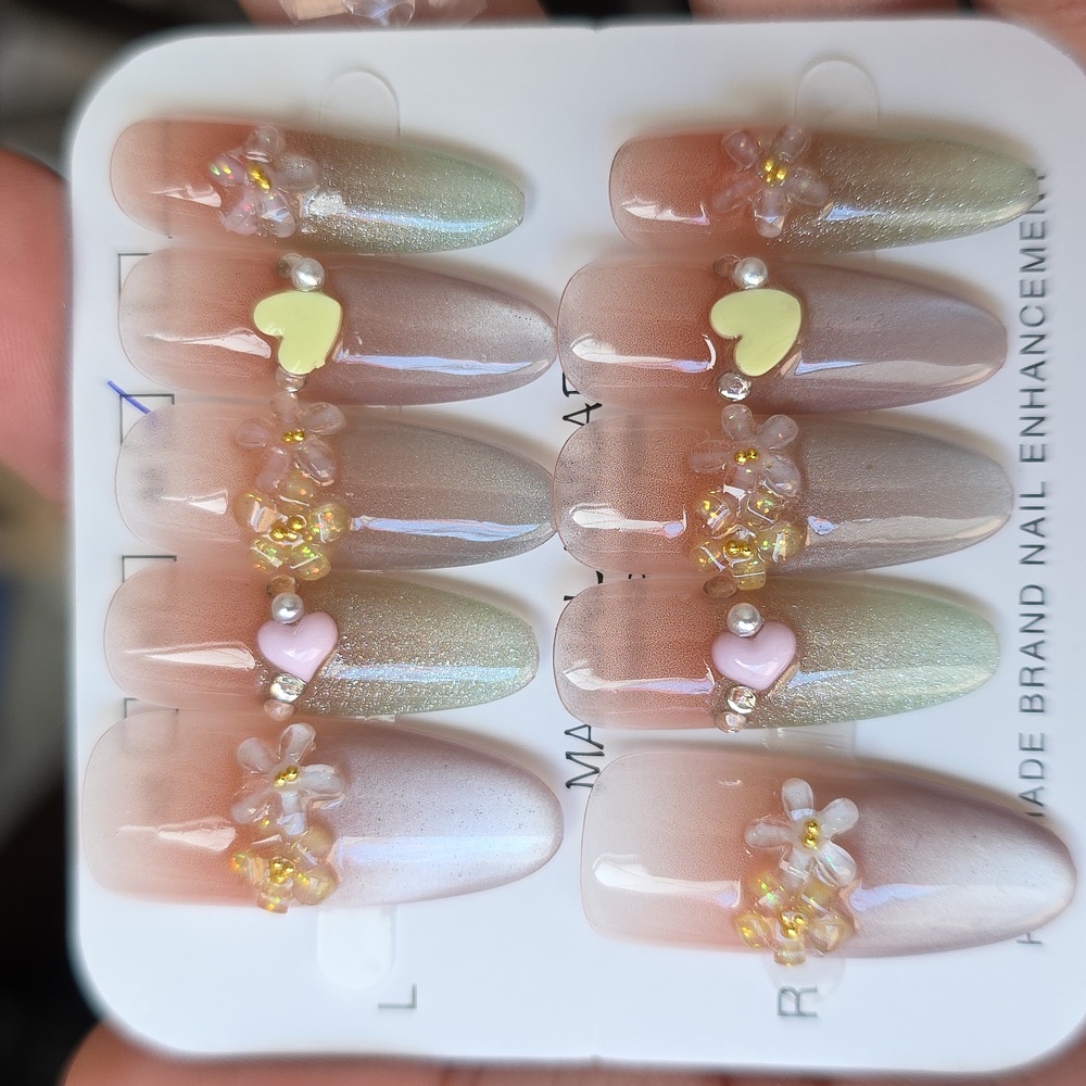 Floral Press-On Nails
